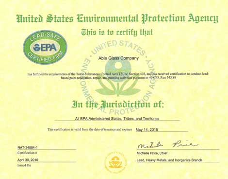 EPA Certificate