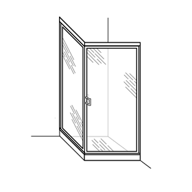 door with 90 deg return